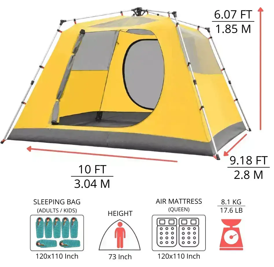 KAZOO Family Camping Tent
